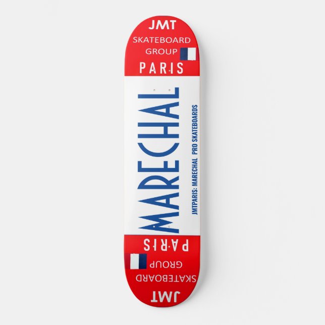 Skateboard MARECHAL JMT PARIS 8 Placa para patinar de 1/4" (Anverso)
