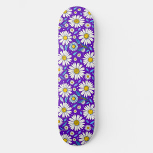 Skateboard Margaritas y Hojas