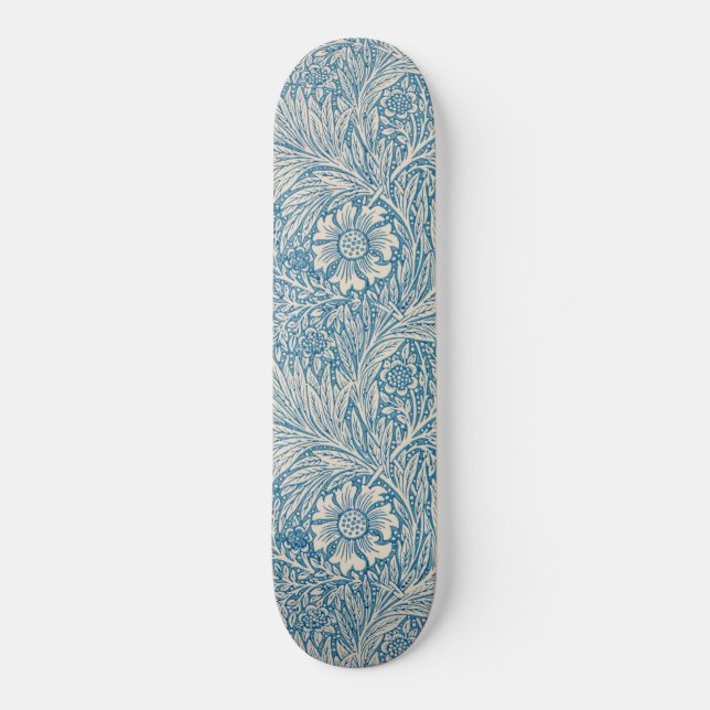 Skateboard Marigoldes Azules (por William Morris) (Anverso)