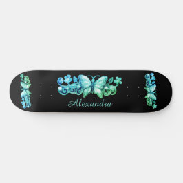 Skateboard Mariposa azul personalizada