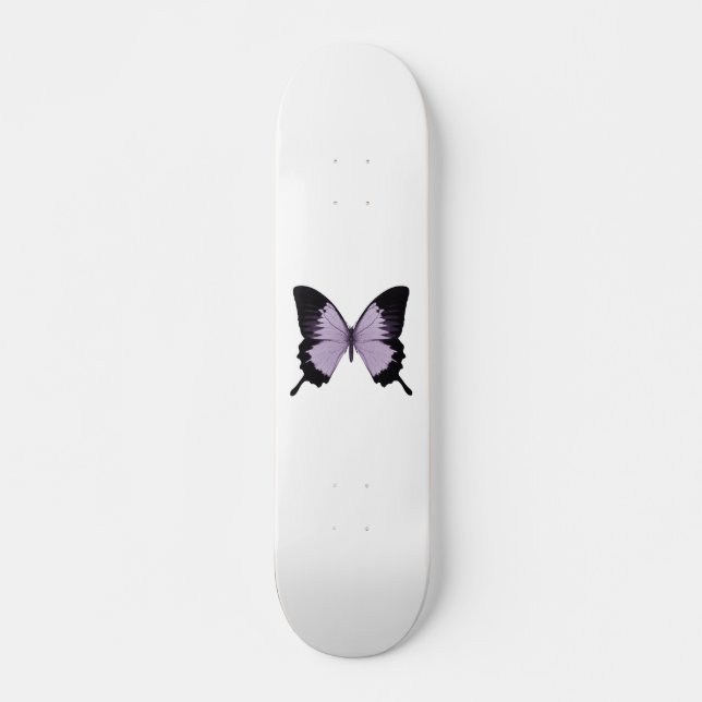 Skateboard Mariposa morada y negra grande (Anverso )