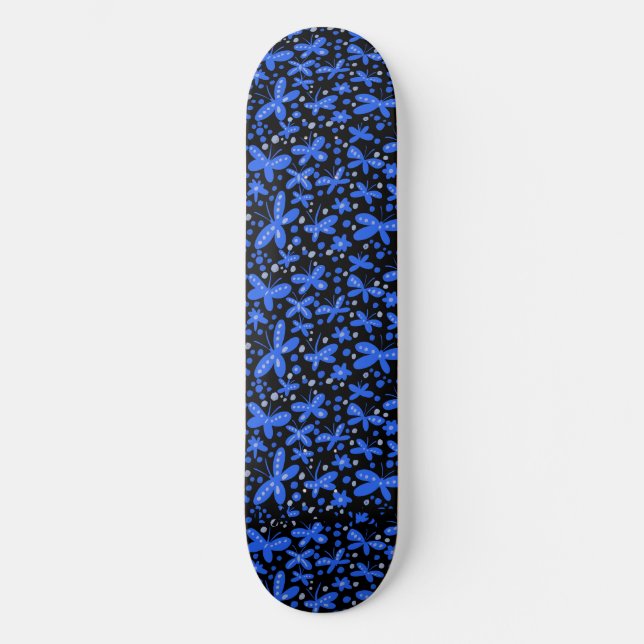 Skateboard Mariposas azules (Anverso)