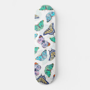 Skateboard Mariposas color blanco