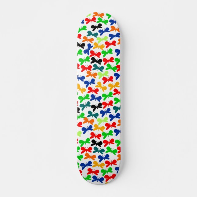 Skateboard Mariposas de varios colores (Anverso )