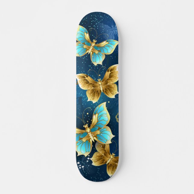 Skateboard Mariposas doradas (Anverso )