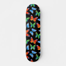 Skateboard Mariposas en negro y nombre o texto