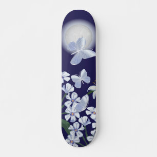 Skateboard Mariposas iluminadas por luna