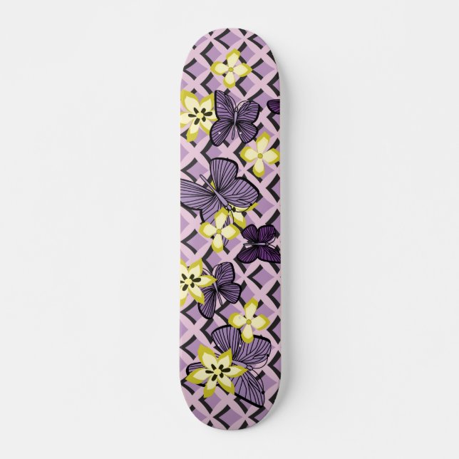 Skateboard Mariposas púrpuras (Anverso )