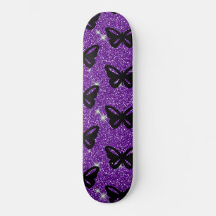 Skateboard Mariposas Purpurina Purpura Vuelan Insectos Animal