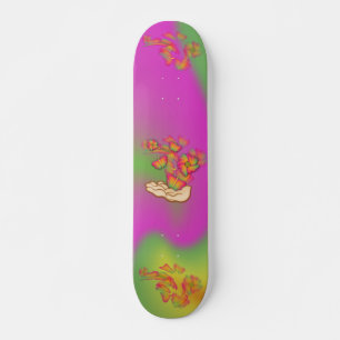Skateboard Mariposas y flores