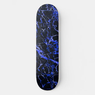 Skateboard Mármol azul y negro,