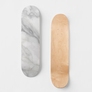 Skateboard Mármol Blanco