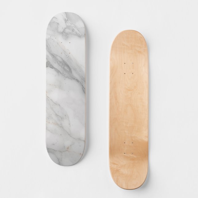 Skateboard Mármol Blanco (Anverso)