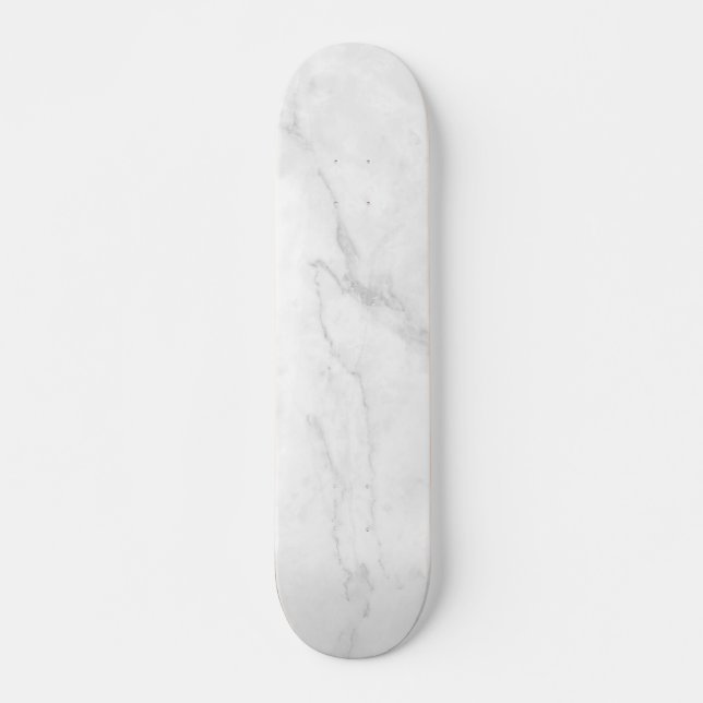 Skateboard Mármol Blanco Moderno (Anverso )