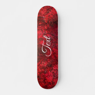 Skateboard Mármol de piedra abstracto texturado rojo , escarl