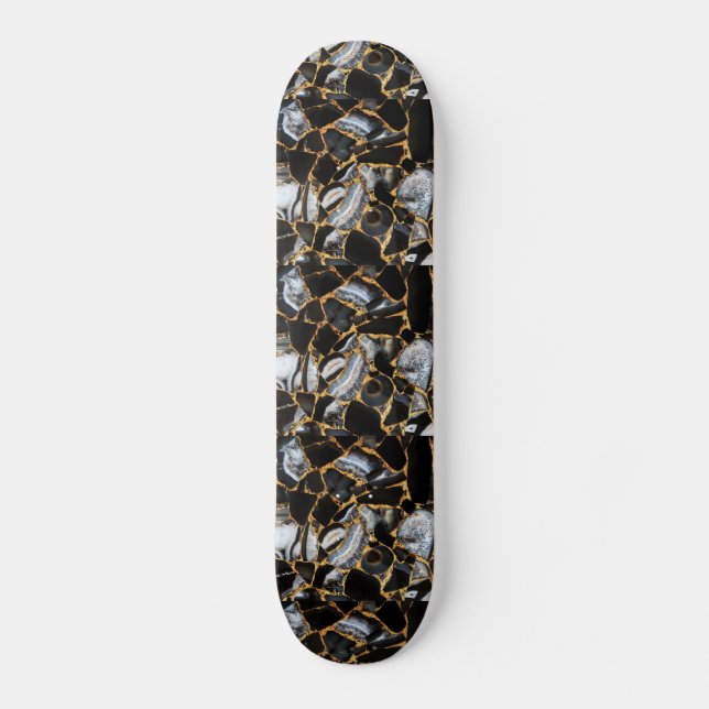 Skateboard Mármol negro (Anverso)