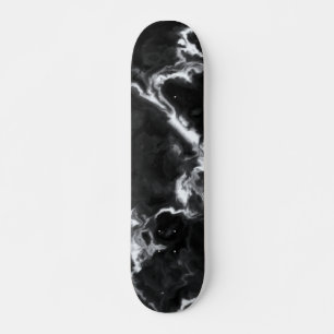 Skateboard Mármol negro clásico personalizable gris blanco di