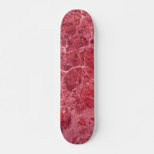 Skateboard Mármol rojo coral colorido