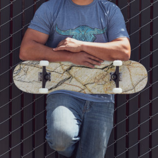 Skateboard Mármol texturizado marrón y negro