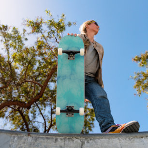 Skateboard Mármol turquesa