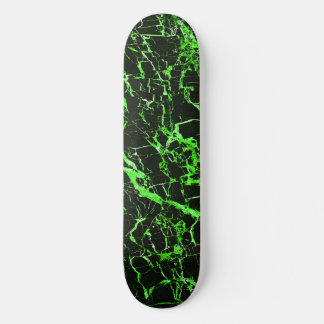 Skateboard Mármol verde y negro,