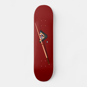 Skateboard Maroon Billiard Table