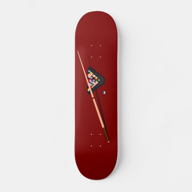 Skateboard Maroon Billiard Table (Anverso)