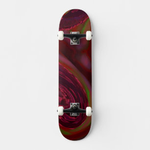 Skateboard Maroon Wave
