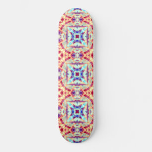 Skateboard Marroquí geométrico rojo turquesa morado