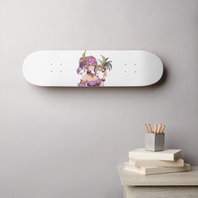 Skateboard Máscara Anime Mardi Gras (Arte de pared (horz))