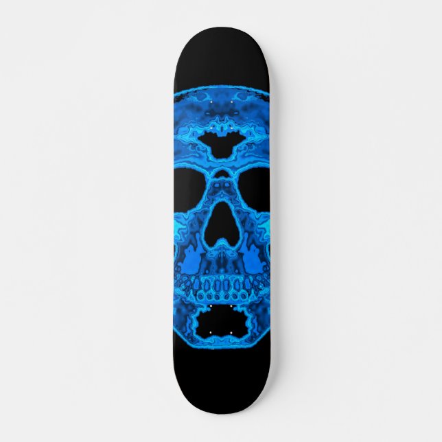 Skateboard Máscara azul del horror del cráneo (Anverso )