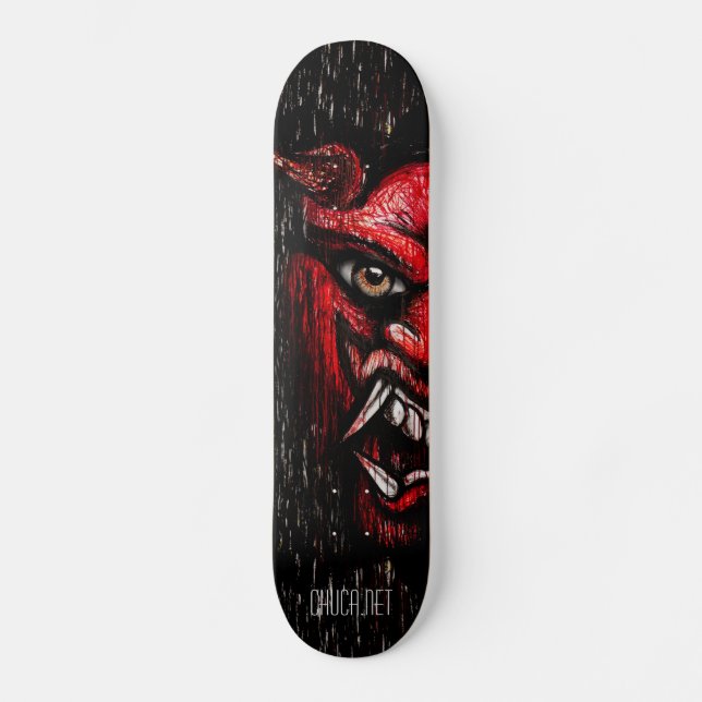 Skateboard Máscara de Hannya (Anverso)