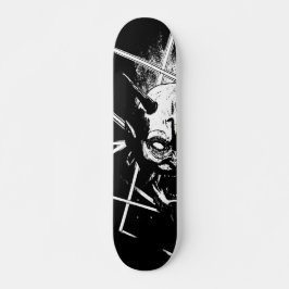 Skateboard Máscara Hannya 8189 - Variante - Blanco y negro - 