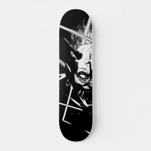 Skateboard Máscara Hannya 8189 - Variante - Blanco y negro -