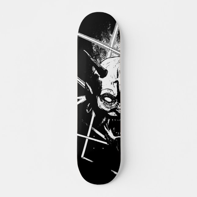 Skateboard Máscara Hannya 8189 - Variante - Blanco y negro -  (Anverso )