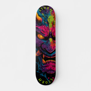 Skateboard Máscara Oni de neón – Edición Limitada Graffiti Ca
