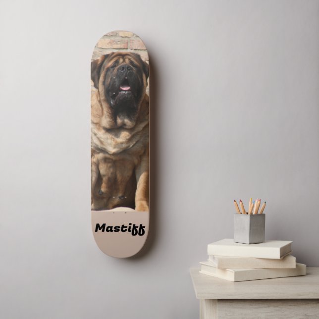 Skateboard  Mastiff englische Dogge Vatertag  (Arte de la pared)