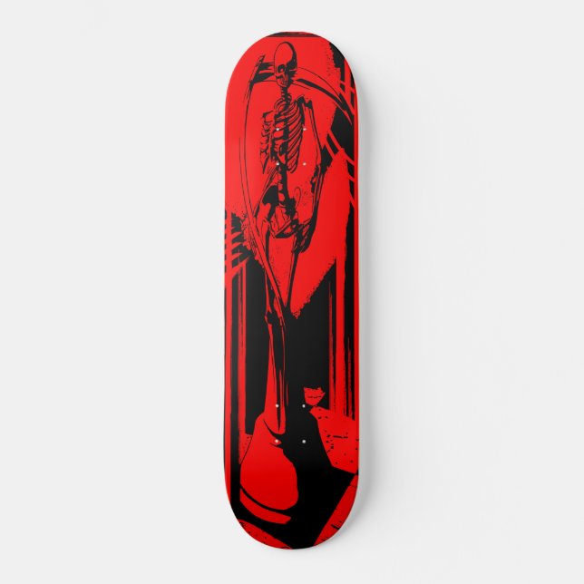 Skateboard Matriz de cheques de carrete rojo (Anverso)