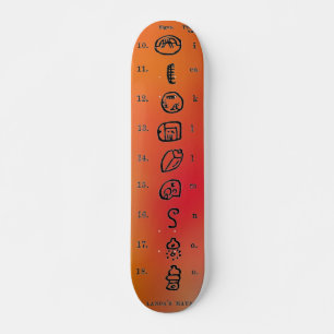 Skateboard Mayan Alphabet
