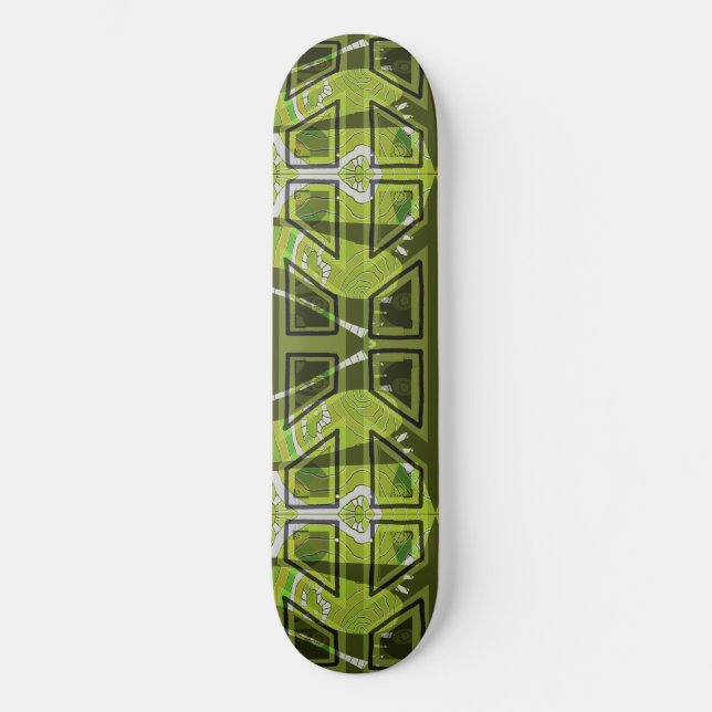 Skateboard MAzipoodles Diamond Eyes Collage Olive (Anverso)