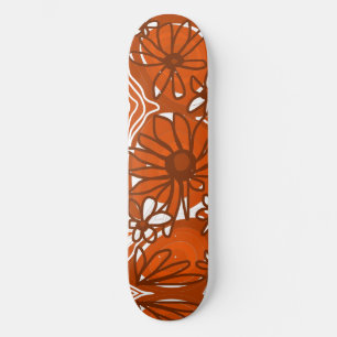 Skateboard Mazipoodles Love Flowers - Naranja quemado Brown