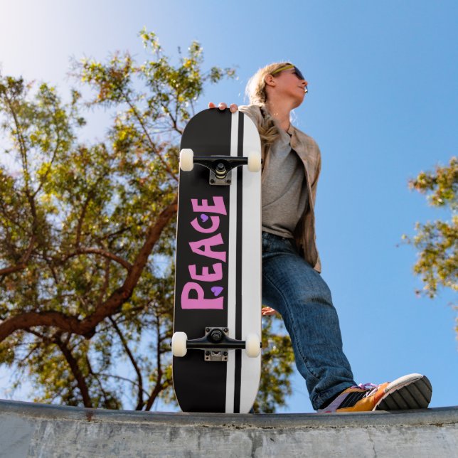 Skateboard MAZIPOODLES Peace Pink (Exterior 1)