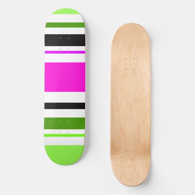 Skateboard MAZIPOODLES Stripes Spaghetti 153 (Anverso)