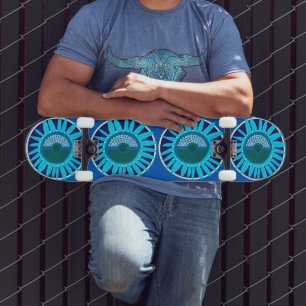 Skateboard Mazipoodles Sunflower Sunshine: Azul 1