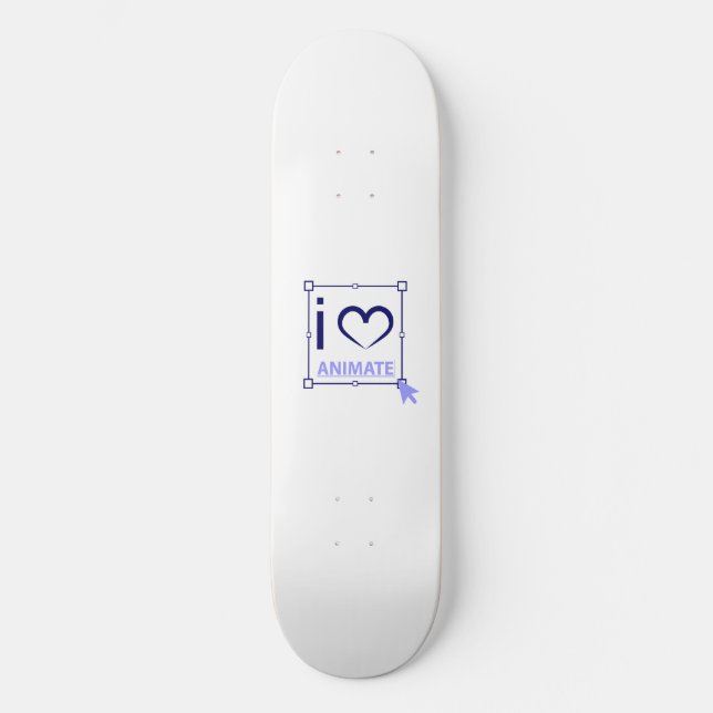 Skateboard Me encanta el animación (Anverso)