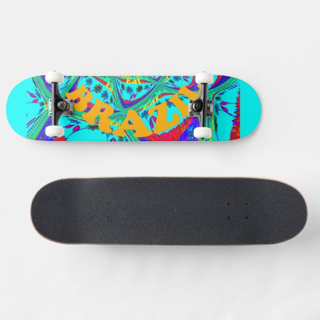 Skateboard Me encanta la diversión de Brasil (Horz)