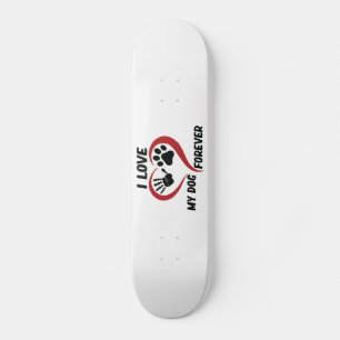 Skateboard Me encanta mi perro tirando almohada
