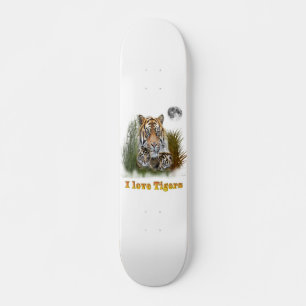 Skateboard Me encantan los Tigres
