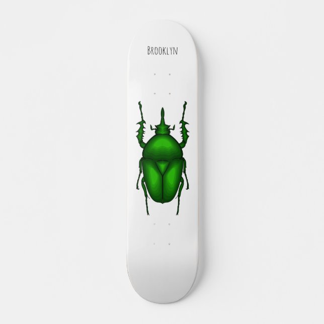 Skateboard Mecynorhina torquata personalizado ilustracion (Anverso )