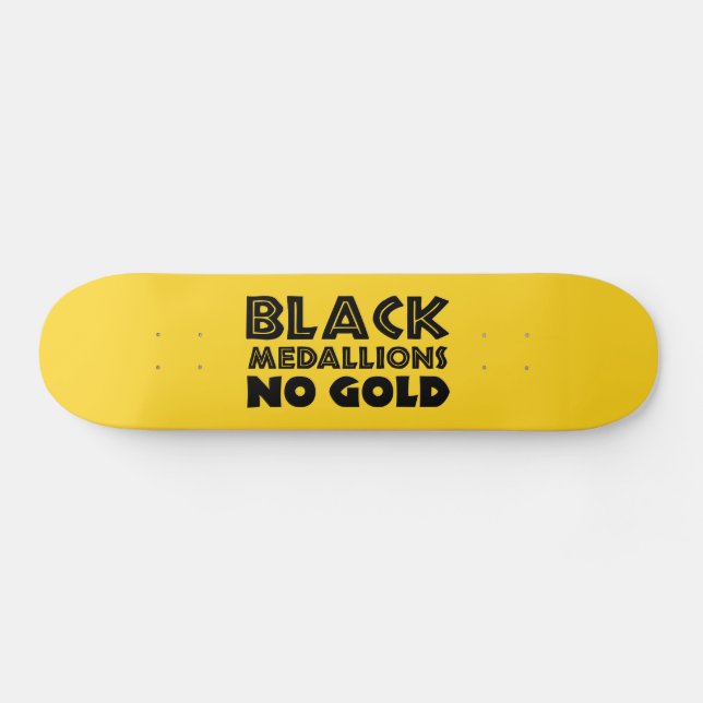 SKATEBOARD MEDALLONES NEGROS SIN ORO (Horz)